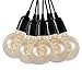 SerBion 8 Pack E26/E27 the US Standard Screw Black Light Bulb Socket, Edison Retro Pendant Lamp Holder For Lamp Bulb Socket And Fixture Replacement, 8 Pack