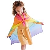 Sarah's Silks Enchanted Playsilk | 100% Silk Sensory Toys for Toddlers | Square Scarves, Montessori and Waldorf Toys for Pretend Play - Rainbow