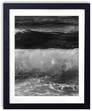 Amazon Co Jp 木製フォトフレーム 写真フレーム 木製の枠 35cmx50cm 海の泡の波 白黒の装飾画 壁掛け 壁飾り 壁ポスター おしゃれ ウォールアート アートパネル 壁の絵 インテリア絵画 額縁 部屋飾り 黒額縁が飾っている 壁画 ホーム キッチン