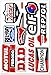 Dirt Bike Pro Motocross Supercross Motorcycles MotoGP ATV Helmet Racing Lot 6 Vinyl Graphic Decals Stickers D6205 Best4Buy