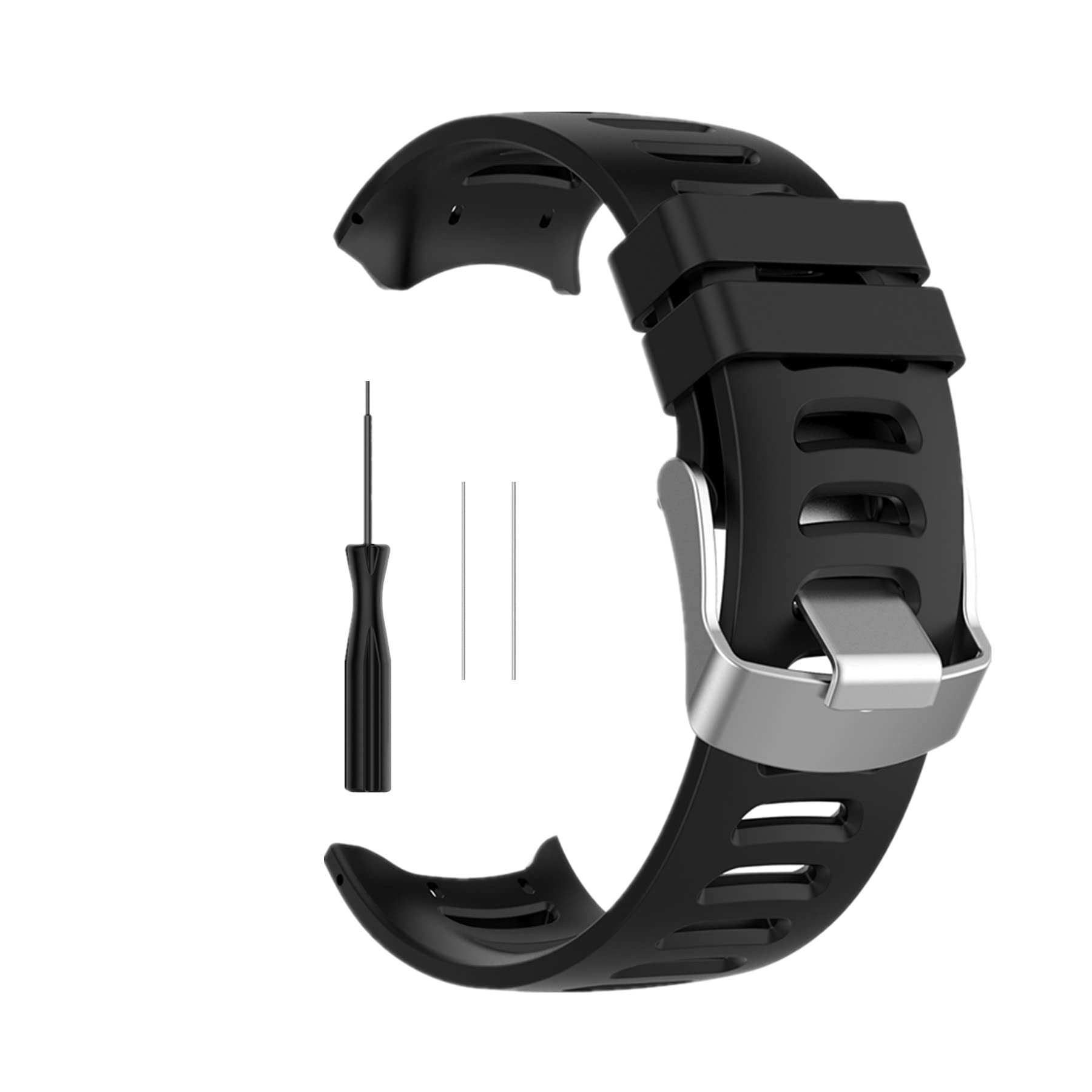Muovrto Replacement Strap for Garmin Approach S3,Silicone Sport Watch Strap for Garmin Forerunner 610 (Black)