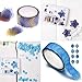ttmagic 4 Roll Creative Flower Petal Washi Tape, Masking Tape Decorative Decals, DIY Petal Stickers for Scrapbooking, Diary, Planner, 200 Petals/Roll