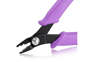 SPEEDWOX Bead Crimping Pliers Jewelry Crimper Plier for Beading Micro Tube Beads Crimper Micro Crimper Straight Head 2 Holes 