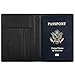 Travelambo RFID Blocking Genuine Leather Passport Holder Wallet Cover