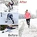 Blisstime Ice Cleats Crampons 11 Spikes Ice Snow Grips Anti-Slip Snow Traction Cleats Over Shoes Boots for Hiking, Mountaineering, Walking, Jogging