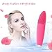 Facial Cleansing Brush - Silicone Sonic Facial Cleanser Exfoliating Electric Facial Massager Facial Scrubber Brush Waterproof 7 Speeds Vibrating Ionic Heating Massager Deep Cleaning