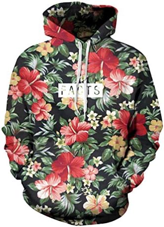 JW 3d Fashion Hoodies Harajuku Andweatshirts Floral Style Flower Graphic Couple Tops Clothing Hooded Pullovers