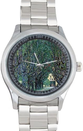 Mens Waterproof Watch Klimt Avenue in the Park Metal Quartz Wrist Watch