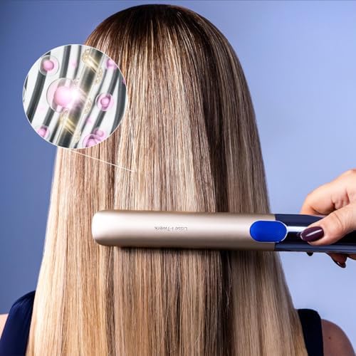 Lisseur avec Infrarouge et Plaques Vibrantes Lisse i-Twerk Pro Elite. Revêtement Céramique et Tourmaline, Technologie Ionique, Température 160°-260°C, Chauffage Rapide, Écran