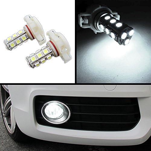 Bosmaa 5202 (H16) Fog Light or DRL Daytime Running Light Lamp Bulb Replacement 18-SMD 5050 Chip LED Bulbs (White)