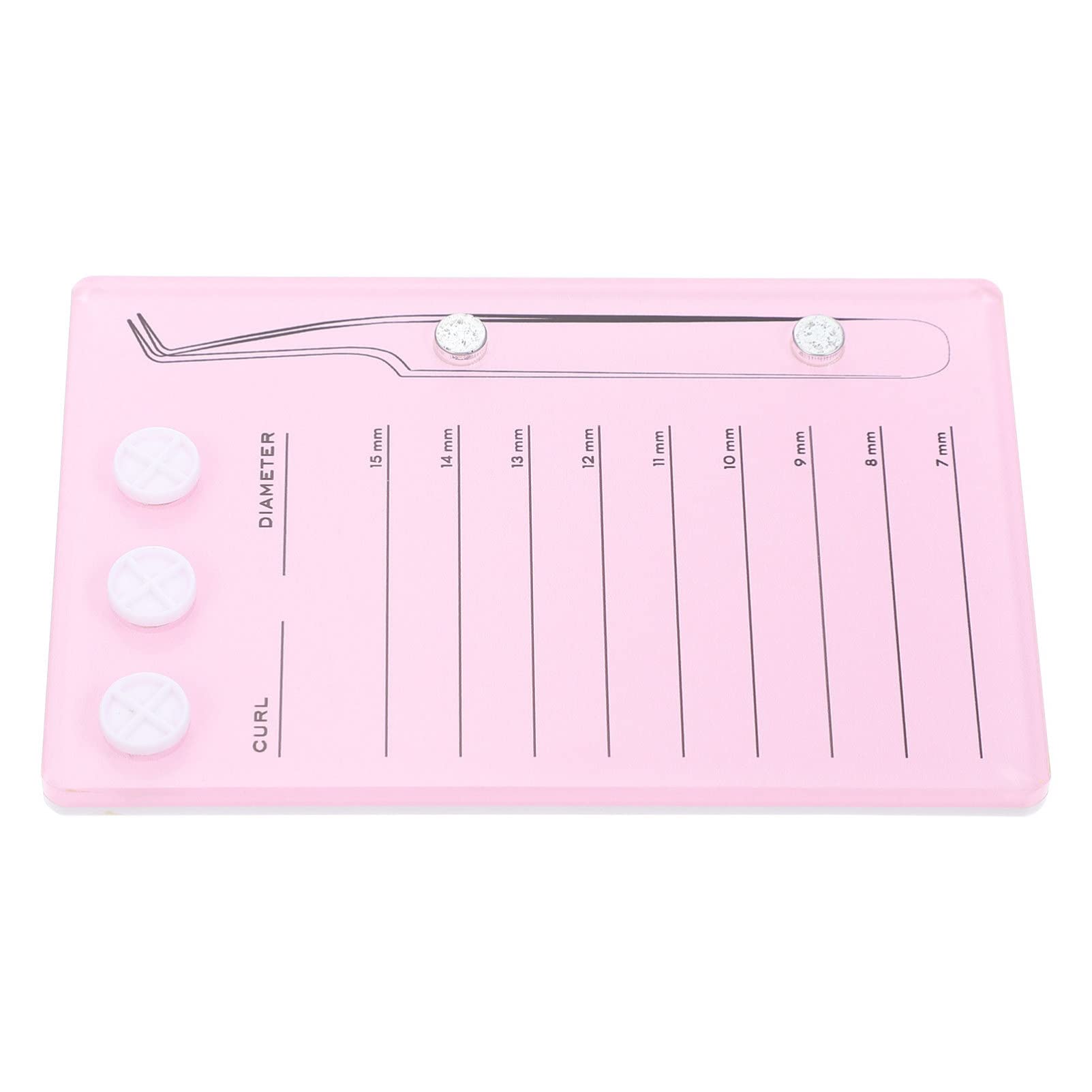 Beaupretty Grafted Eyelash Magnetic Suction Acrylic Lash Tile Hand Plate Lash Pallet Beauty Eyelash Magnetic Eyelash Plate (Pink)
