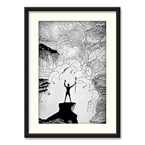 Black Paper Framed Canvas Wall Art for Living Room, Bedroom Beasts Black and White Canvas Prints for Home Decoration Ready to Hanging - 23x31 inches