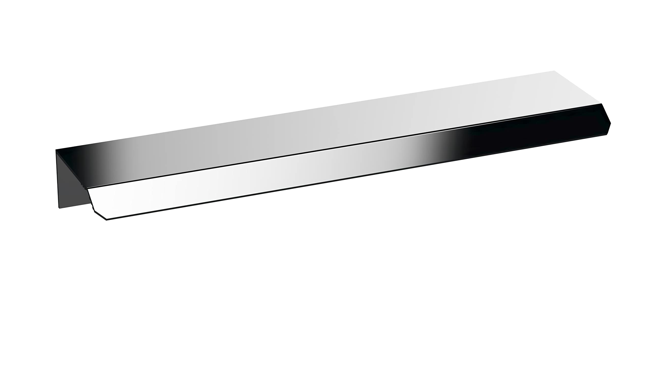 nuie H124 Modern Bathroom Furniture Finger Pull Handle, 150mm, Chrome