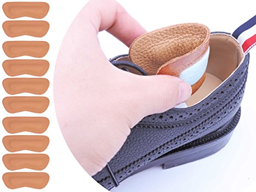 Heel Pads for Shoes that are too Big,Heel Grips Liner for Loose Shoes, Shoe Pads for Shoes too Big,Improved Shoe Fit and Comfort, Khaki,5 Pair