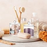 Hwtcjx Cotton Pad Holder Dispenser 2 Pack with Lids PS Material Bathroom view 5