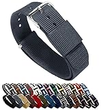 BARTON Watch Bands - Choice of Color, Length & Width (18mm, 20mm, 22mm or 24mm) - Smoke 20mm - 'Long' Version