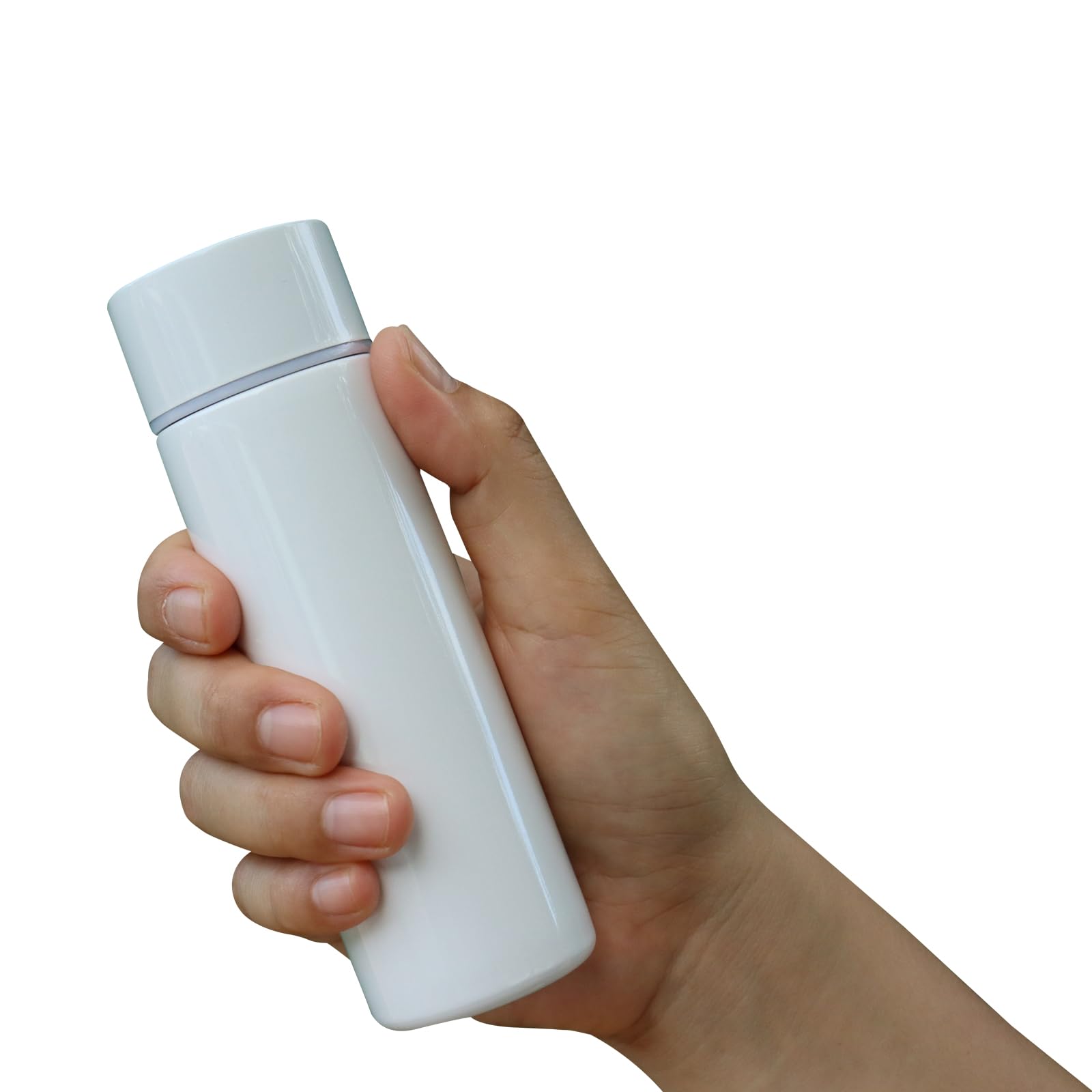 150ml Mini Cute Coffee Vacuum Small flasks Small Capacity Portable Stainless Steel Travel Drink Water Bottle Insulated Cup (White)