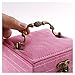 Exact Design 3-Tiered Removable Jewelry Box/Makeup Organizer/Storage with Mirror Pink