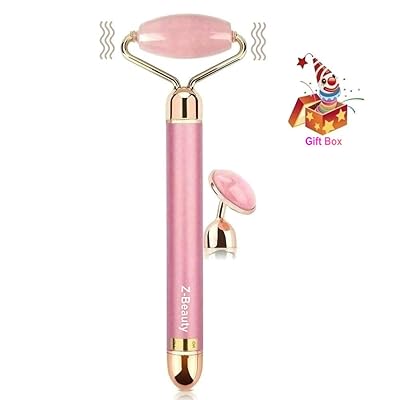Jade Roller Face Massager 2 in 1 Vibrating Rose Jamaica