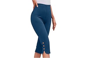Womens Yoga Dress Capris Summer High Waisted Capri Leggings Butter Soft Yoga Pants Casual Vacation Beach Pants