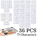 Letter Stencils for Painting on Wood - Alphabet Stencils with Calligraphy Font Upper and Lowercase Letters - Reusable Plastic Art Craft Stencils with Numbers and Signs - Set of 36 PCs 8.27
