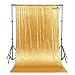 ShinyBeauty Gold-Sequin BACKDROP-2FTx8FT 1PC Sequin Photo Backdrop,Photo Booth Background,Sequence Christmas Backdrop Curtain Gold Curtain 2FTX8FT 1 Panel