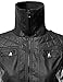 Xpril Women's Highneck Biker Bomber Vest Faux Leather Jackets