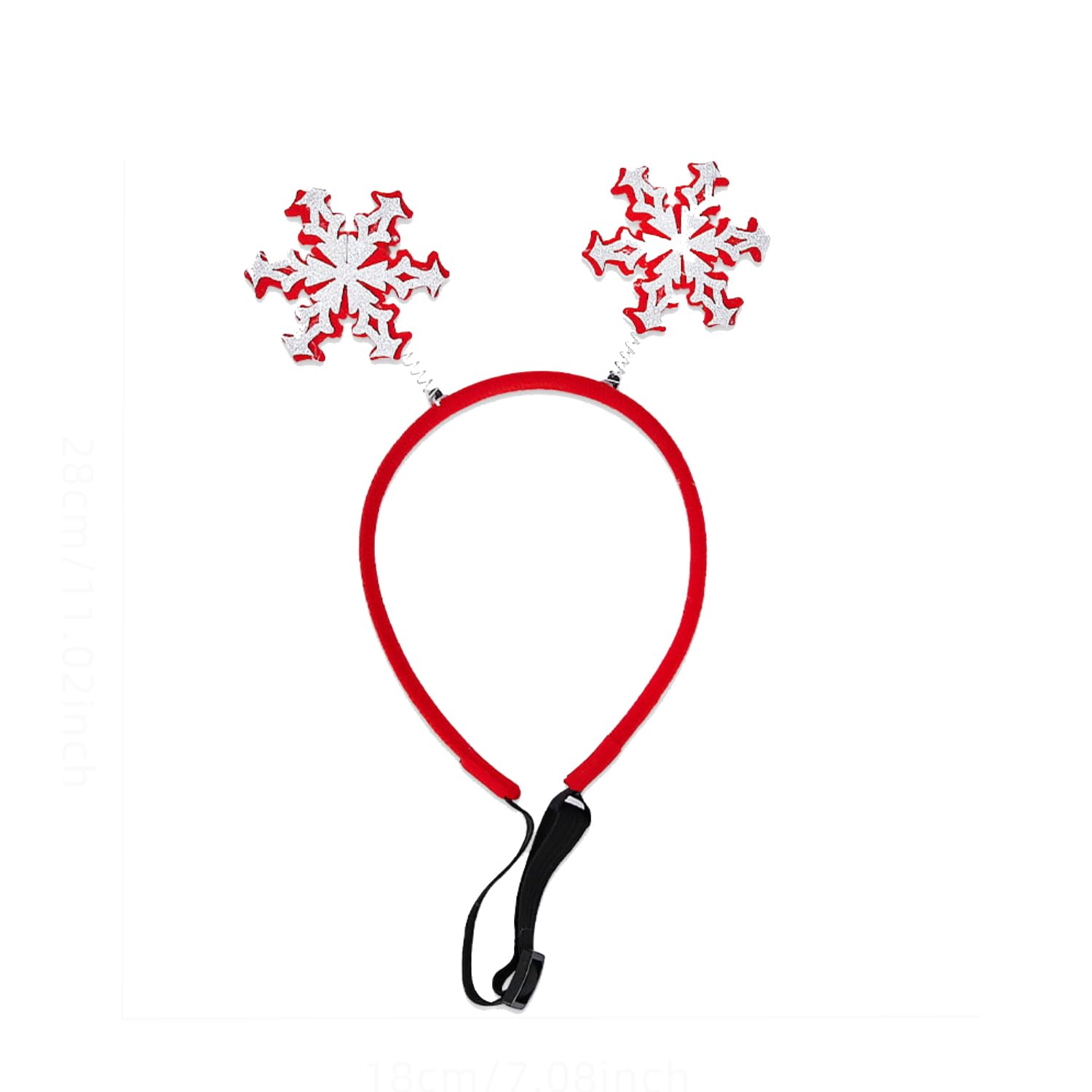 Miaija Pet Hair Hoops Funny Christmas Party Dog Fancy Dress Cosplay Christmas Pet Costume Hair Accessory for Puppy Cat Apparel (Snowflake)