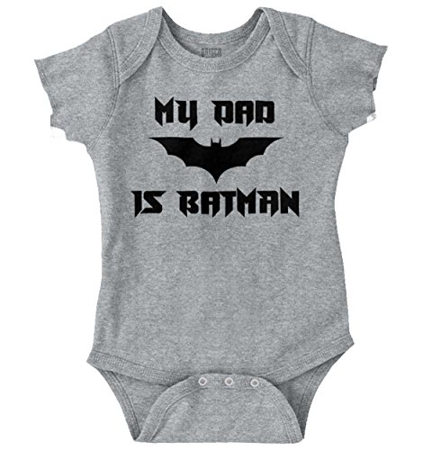 Brisco Brands My Dad is Bat Cute Baby Father Daddy Nerd Romper Bodysuit