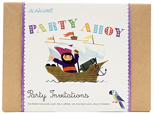 GNU Alain Gree Button Books Pirate Party Invitation