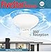 FIVESTAR Omnidirectional TV Antenna Amplifier 60 Miles HD 360 Degree Omnidirectional Digidome Reception Indoor/Attic/Outdoor Omnipro Antenna for VHF/UHF/FM Easy Installation Anti-UV Coating-White
