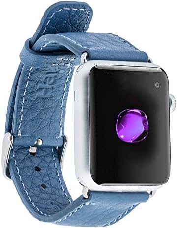 Hardiston Leather Band for Apple Watch | Floater Genuine Leather Replacement Strap for iWatch Series 3 / Series 2 / Series 1 / Edition/Sport 38mm (Turquoise)