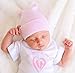 Nurses Choice 5 Piece Hospital Hat & Mitten Set for Newborn Baby (Girl)