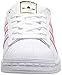 adidas Originals Kids' Superstar Sneaker, White/Light Pink/ Metallic Gold, 5