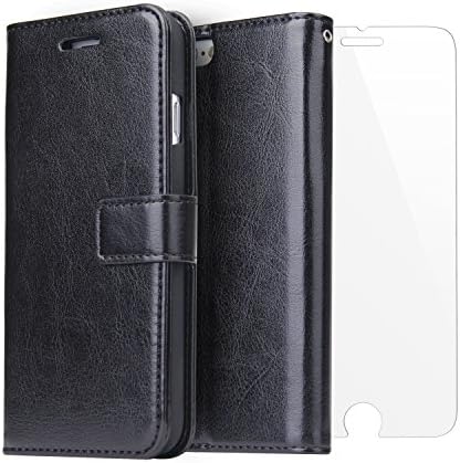 FashionPhoneSets iPhone 6+, 6s+ PU Leather Wallet Case (Bonus: Free Tempered Glass Screen Protector) Colours: Black and Brown