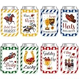 OBUSATT 8 Pcs Derby Day Party Can Sleeves Talk