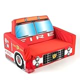 Marshmallow Fun Furniture Flip Open Sofa w/Play mat - Fire Truck