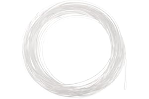 HARFINGTON Polyurethane Round Belts 2mm Dia 16.4ft(5 Meters) Length Smooth Surface PU Urethane Belt for Drive Transmission, White