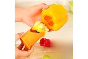 Yellow Bell Pepper Seed Corer, Quick-Cut Portable Pepper Deseeding Kitchen Tool​