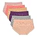 Buankoxy Women's 6 Pack Mid-Rise Panties, Assorted Colors (US 7)