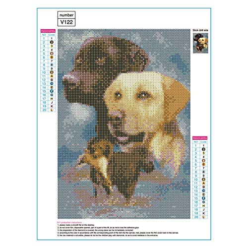 Mosaic Making 5D DIY Full Drill Diamond Painting Dog Cross Stitch Embroidery Mosaic Painting Kit - Thumbnail 3