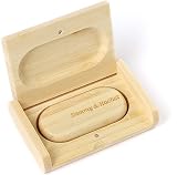RXFSP Bamboo USB Flash Drive 8GB Wooden Box Personalised Laser Engraved Wedding view 4