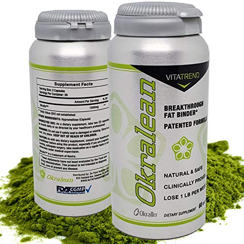 Okralean (60 Capsules) Ultimate Fat Binder, Weight Loss Clinically