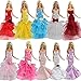 Barwa 3 Pcs Mermaid Dress for Night Looks Princess Evening Wedding Party Dress Clothes Gown Outfit for Barbie Doll