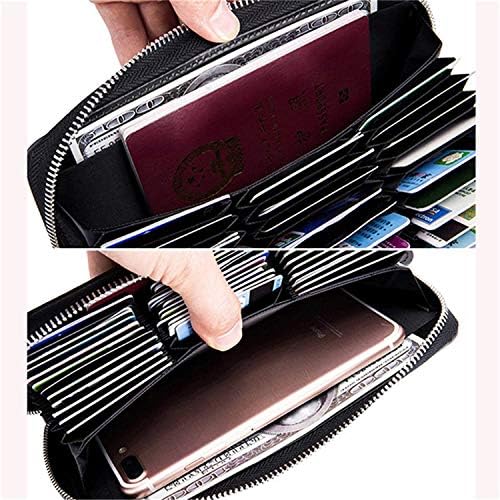 Rfid Blocking 36 Slots Credit Card Wallet Genuine Leather Holder For Women Men