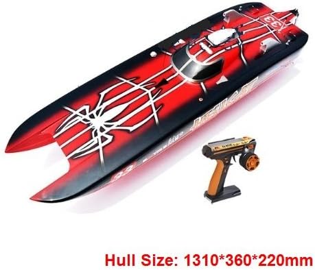 G30E ARTR-RC FiberGlass Gasoline RC Racing Boat 30CC Engine RadioSys Servos , Hull Size 1310360220mm., Max Speed 70km/h (43.5mph) (Red)