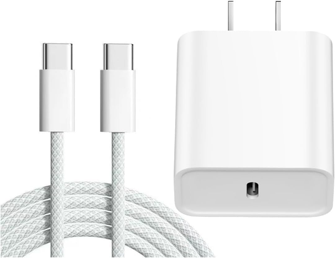 iPhone 17 Pro Max Charger Fast Charging, 40W Dynamic Power Adapter with 60W Max Woven 6FT USB-C Cable Data Sync for iPhone 17/Air/16/15 Plus/16/15 Pro Max/iPad Air mini Pro/AirPods Pro