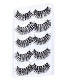 5 Pairs Mink Hair Long Thick Eye Lashes Makeup False Eyelashes Extension