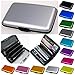 Waterproof Business Id Credit Card Wallet Holder Aluminum Metal Case Box (Silver)