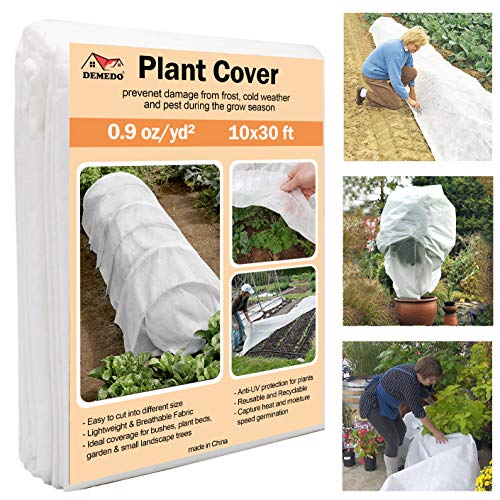 Plant Covers Freeze Protection, 10 ft x 30 ft Reusable Floating Row